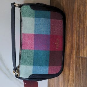 New Kate Spade Smoosh Satchel in Festive Checkered Pattern